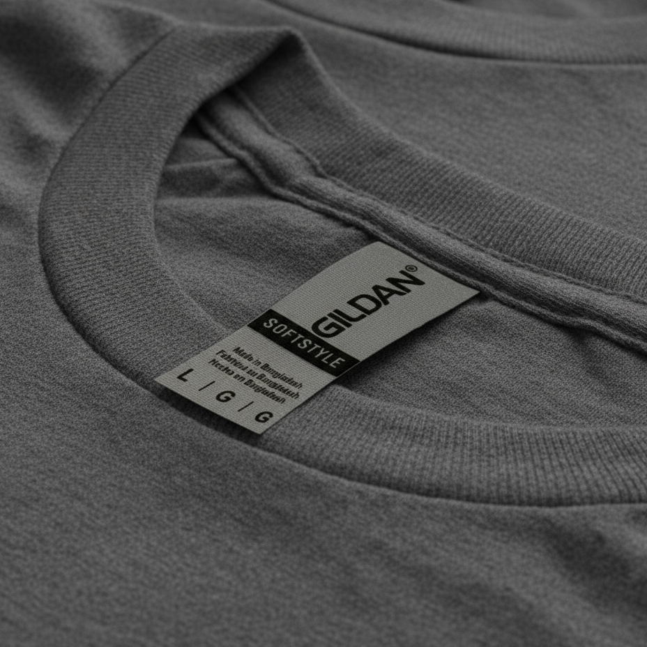 Merry Fkin' Litmas T-Shirt close-up in graphite heather