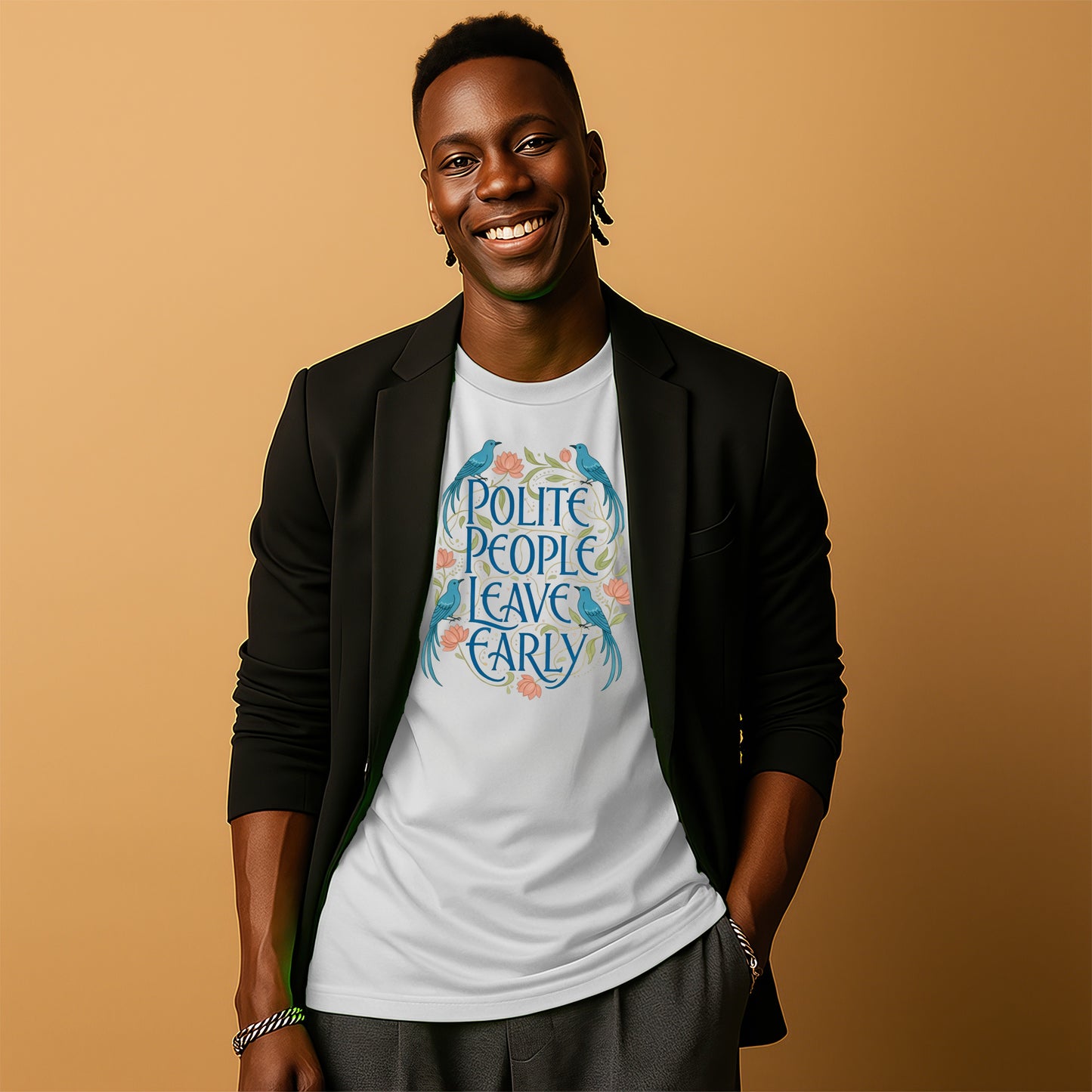 Polite People Leave Early Graphic T-Shirt
