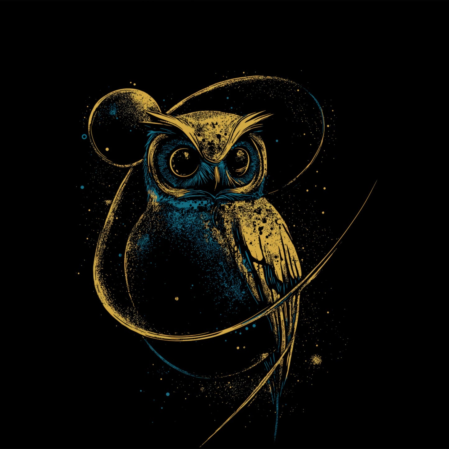 Vibrant Galaxy Owl Art Design for Unique product