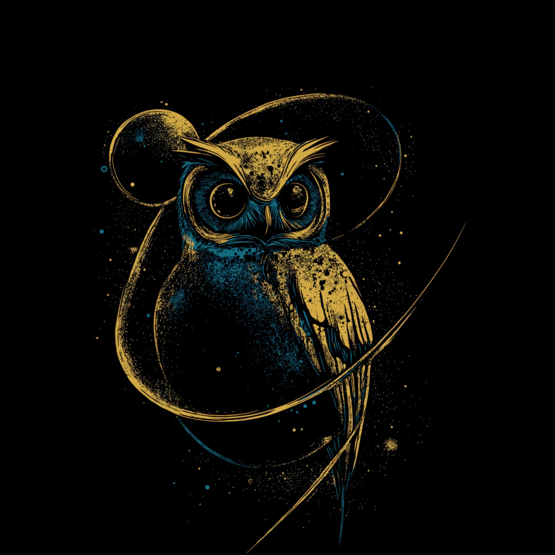 Vibrant Galaxy Owl Art Design for Unique product