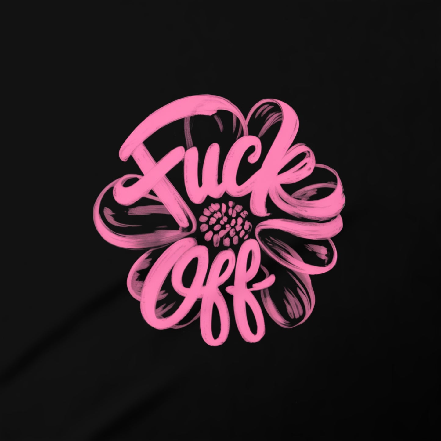 Pink Flower with Vibrant Message Knitted Apparel