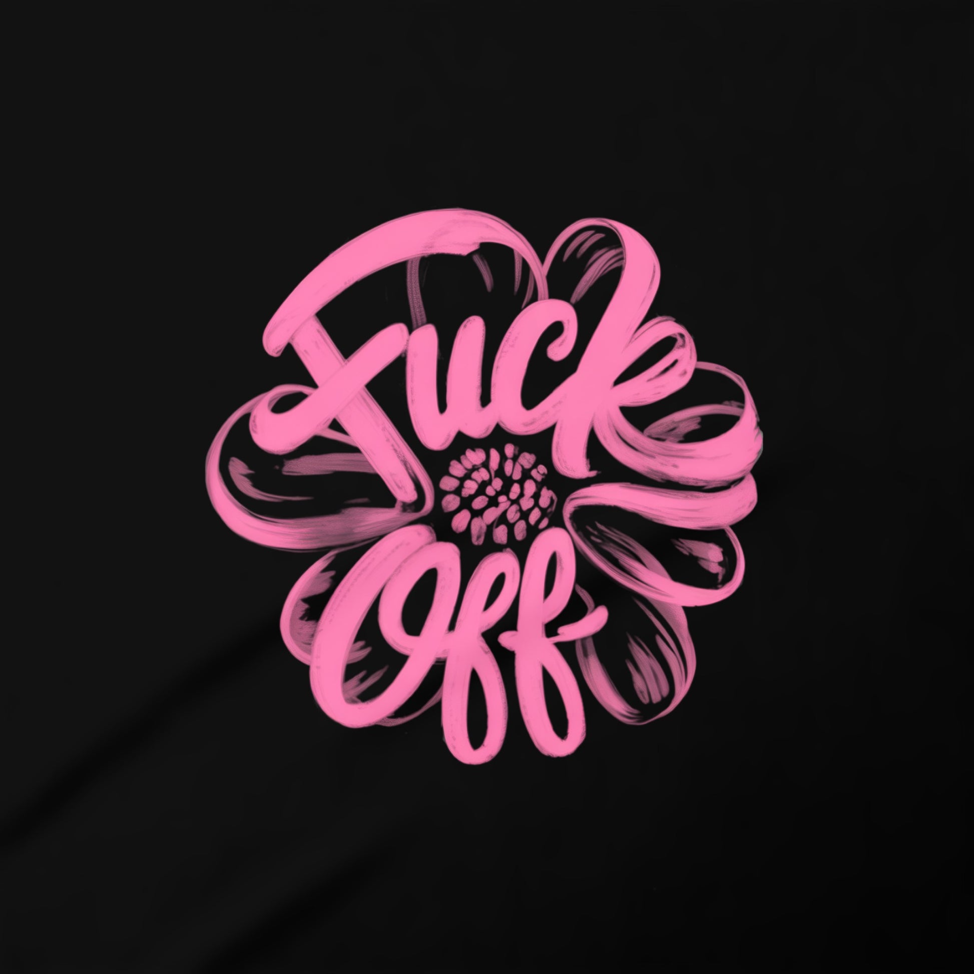 Pink Flower with Vibrant Message Knitted Apparel