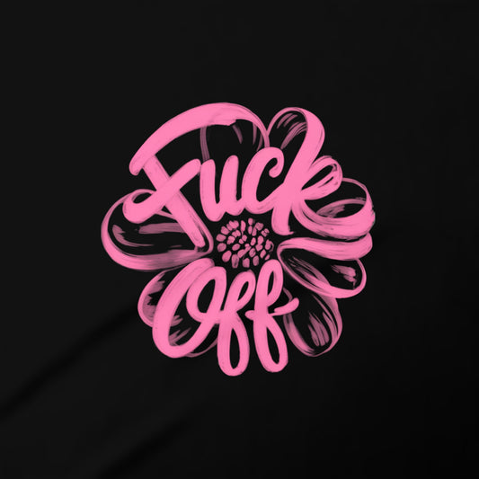 Pink Flower with Vibrant Message Knitted Apparel