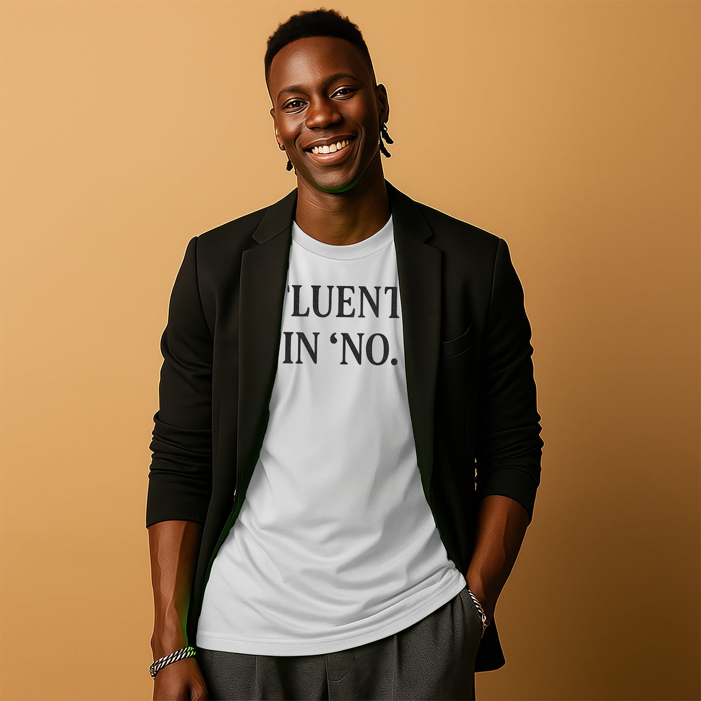Fluent In No Graphic T-Shirt with Blazer Style