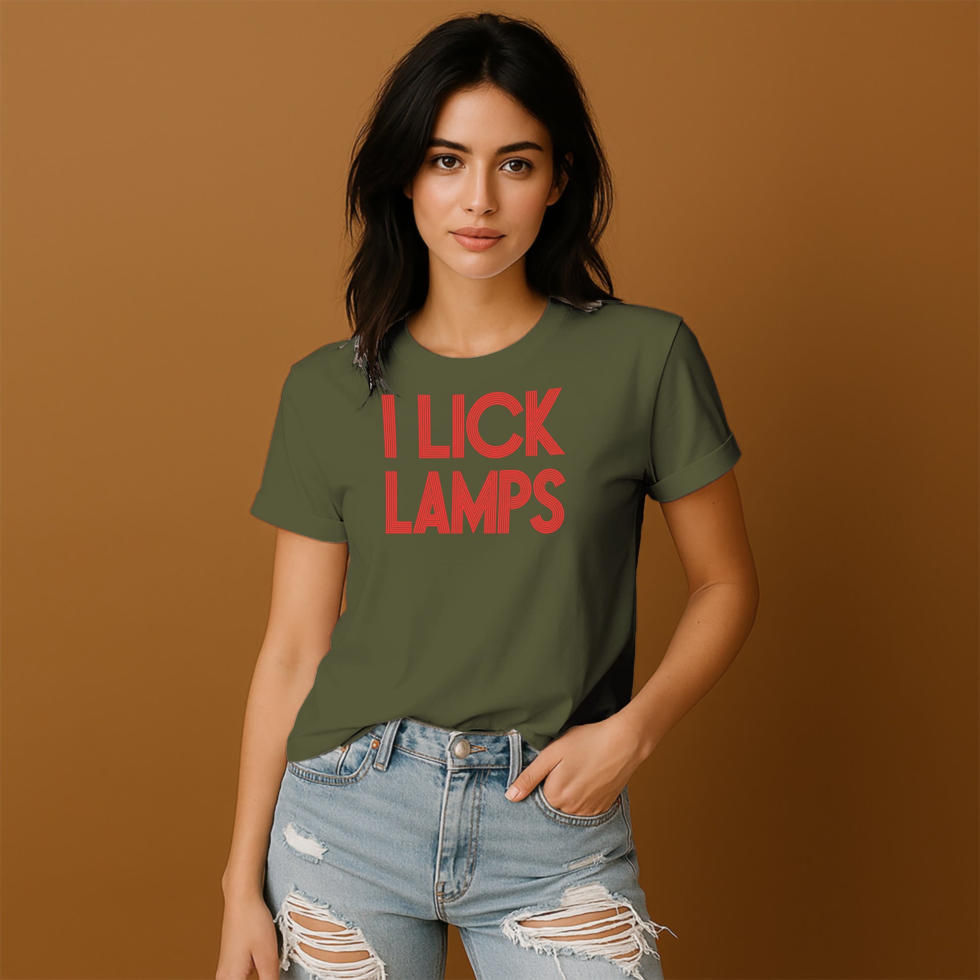 I Lick Lamps Graphic T-Shirt for Women