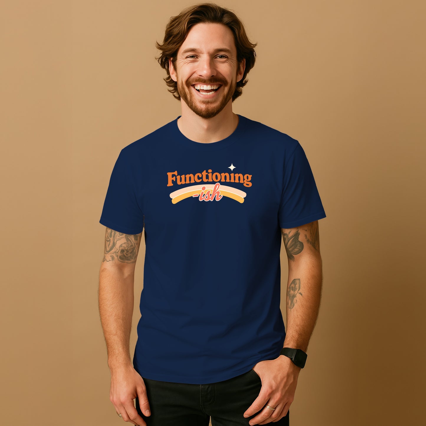 Functioning Ish Graphic Tee Shirt Casual Wear