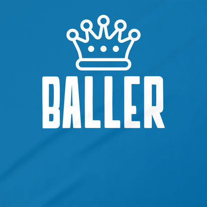 Baller with Crown Graphic on Blue Background Product