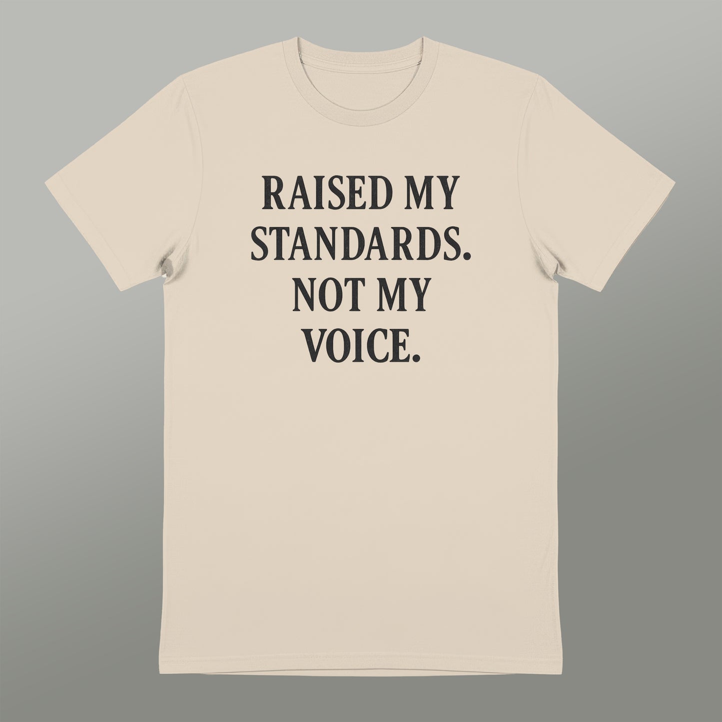 Raised My Standards Not My Voice T-Shirt