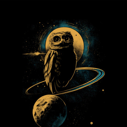 Unique Cosmic Owl Design with Planetary Accents product
