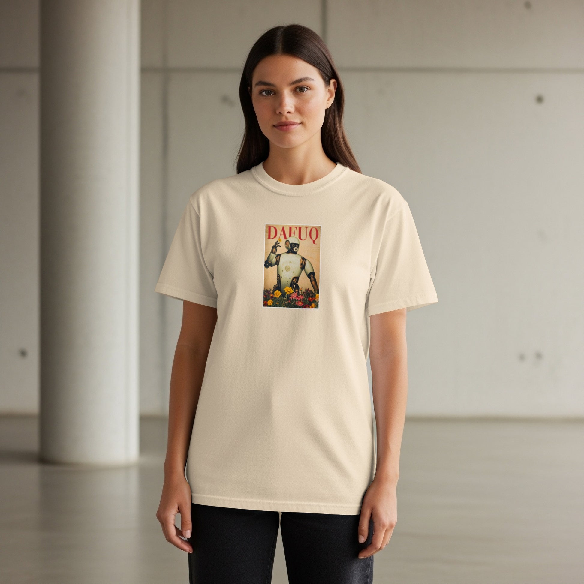 Funny DAFUQ Graphic Design T-Shirt Casual Wear