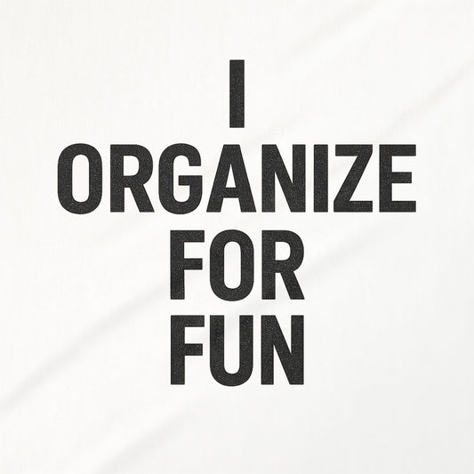 I Organize For Fun Typography Wall Art Decor