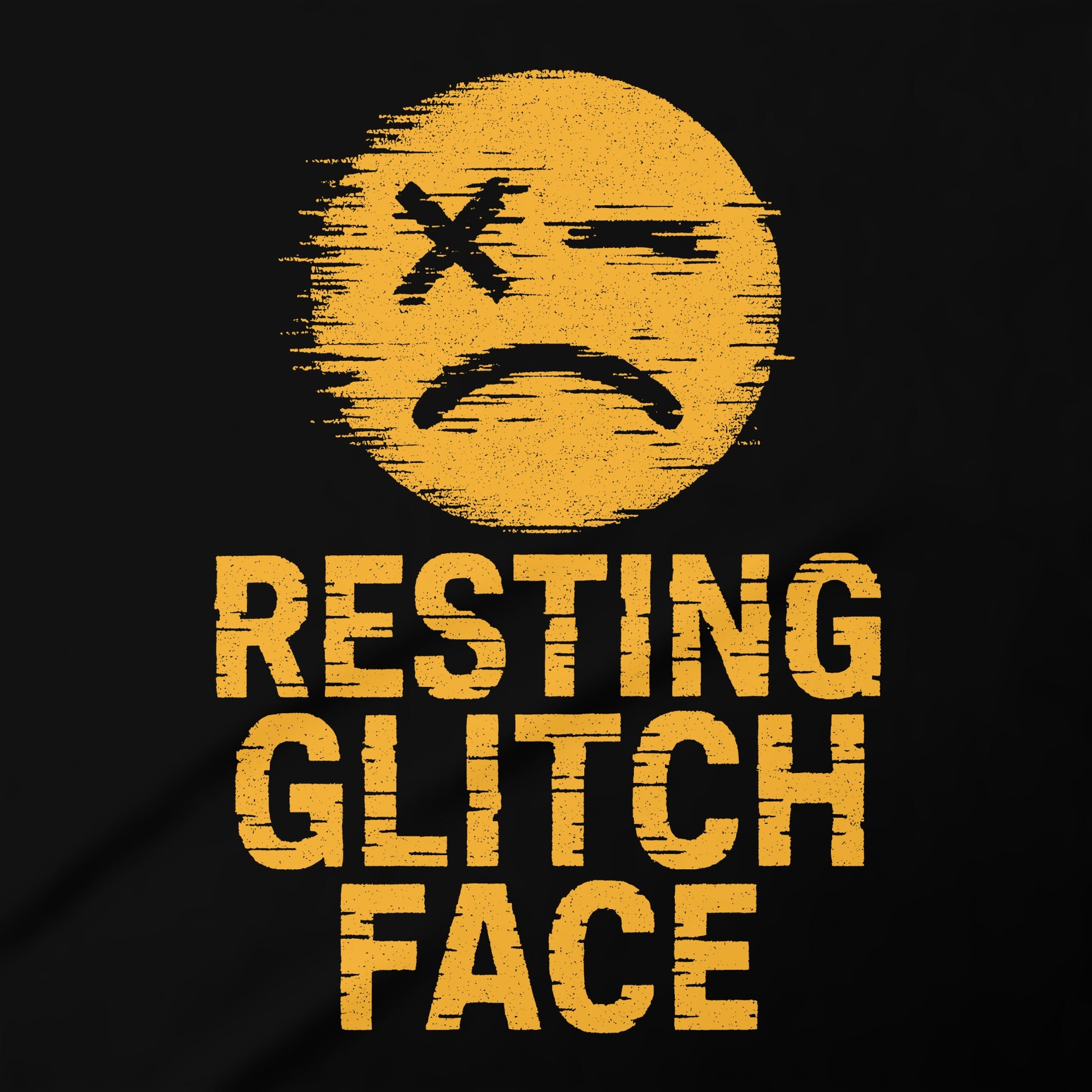 Resting Glitch Face Unique Graphic Design Novelty Shirt