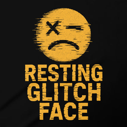 Resting Glitch Face Unique Graphic Design Novelty Shirt