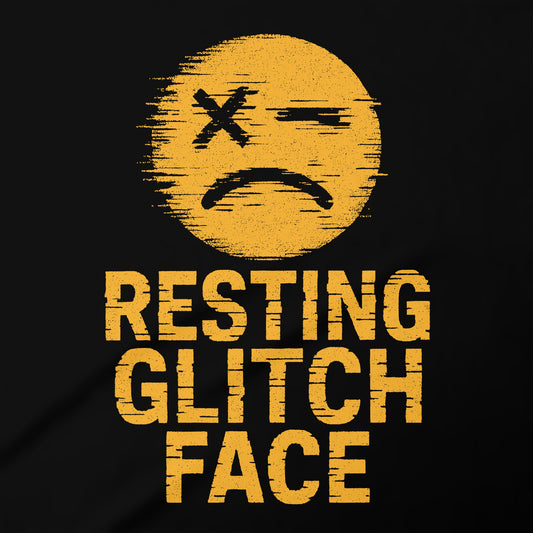 Resting Glitch Face Unique Graphic Design Novelty Shirt
