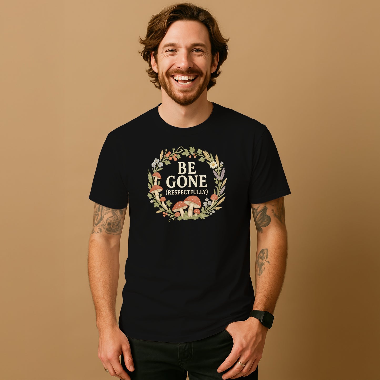 Be Gone Respectfully Graphic Tee shirt