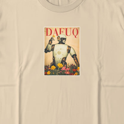 Funny Robot with DAFUQ Text Graphic T-shirt