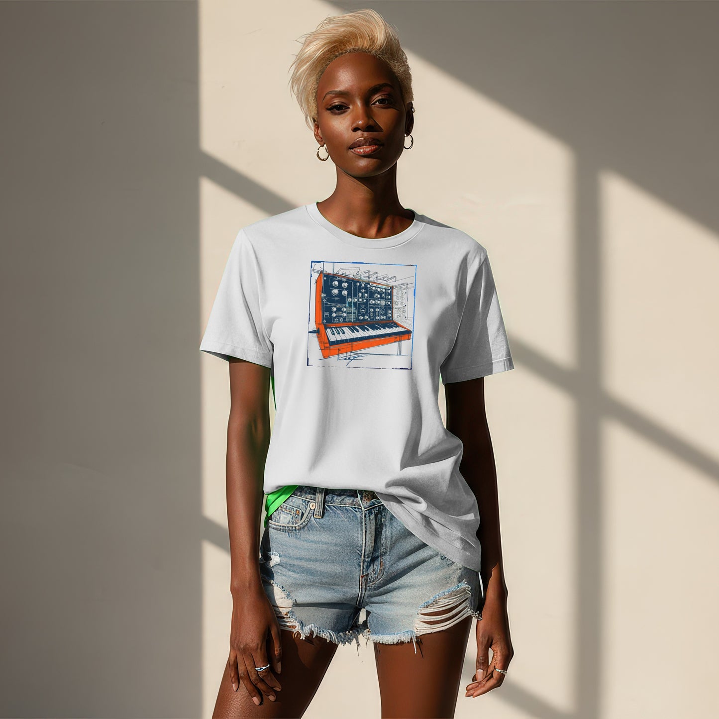 Vintage Synthesizer T-Shirt Electronic Music Apparel