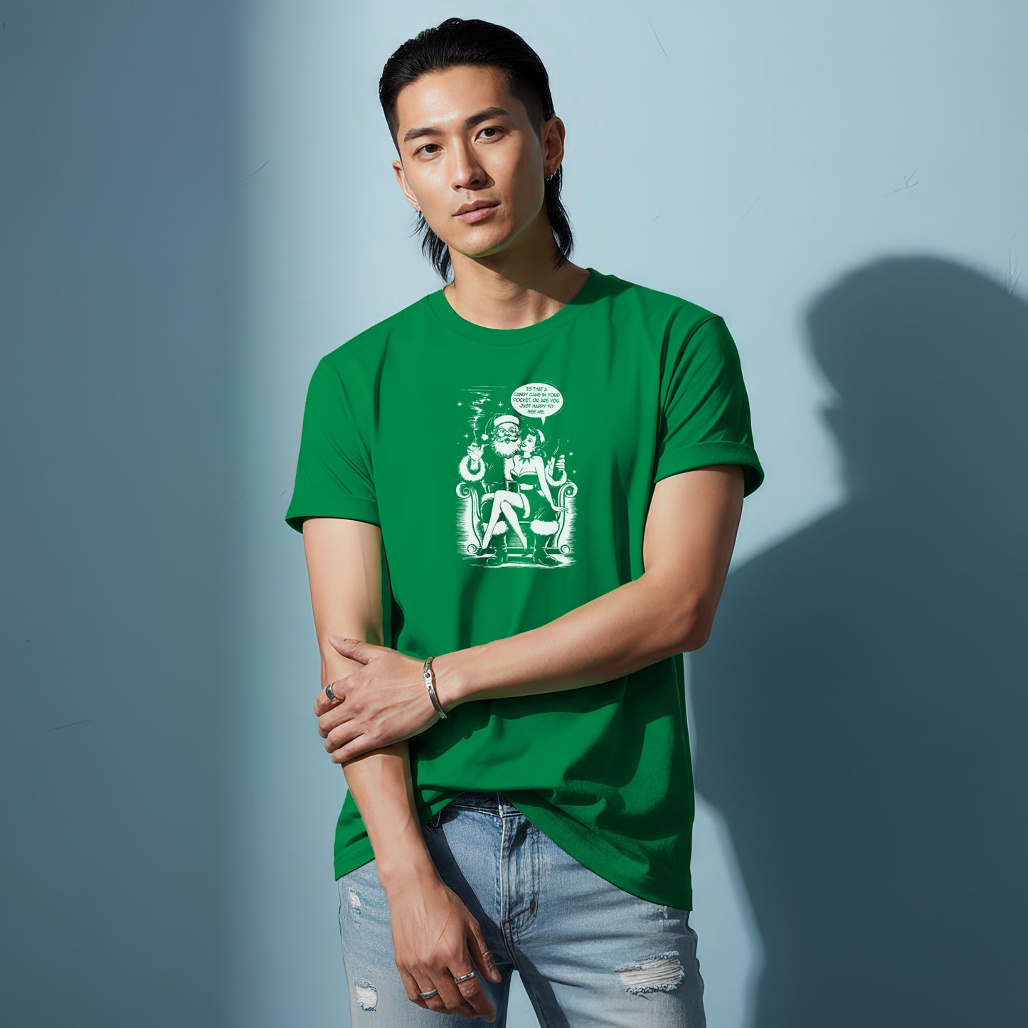 Mythical Gods Green Graphic Tee Shirt