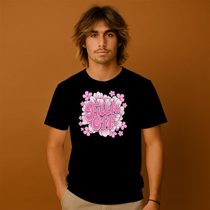 F*ck Off Floral Design Typography T-shirt