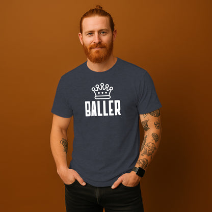 Crown With Baller Text Design T-Shirt