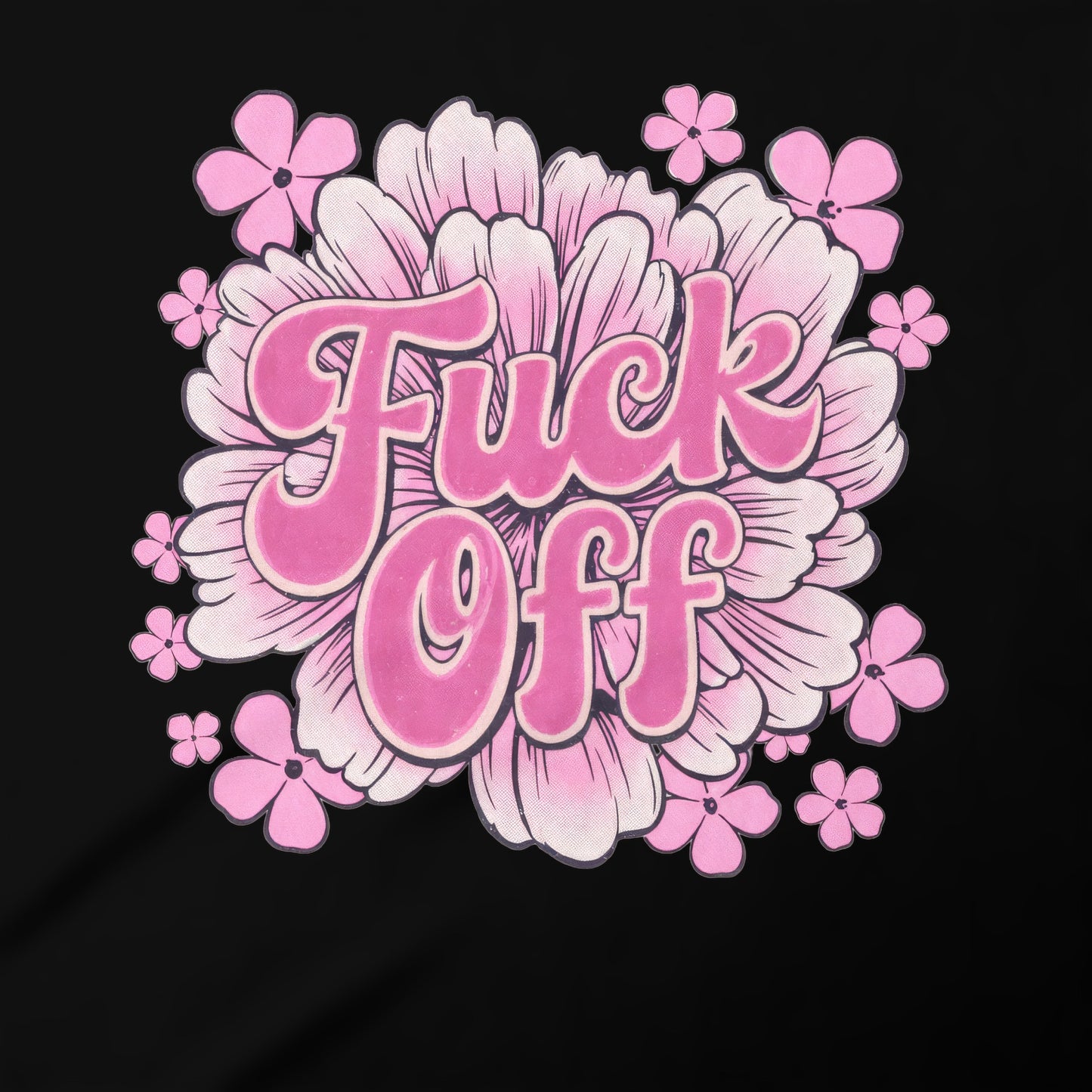 Floral Design with Bold Statement T-shirt