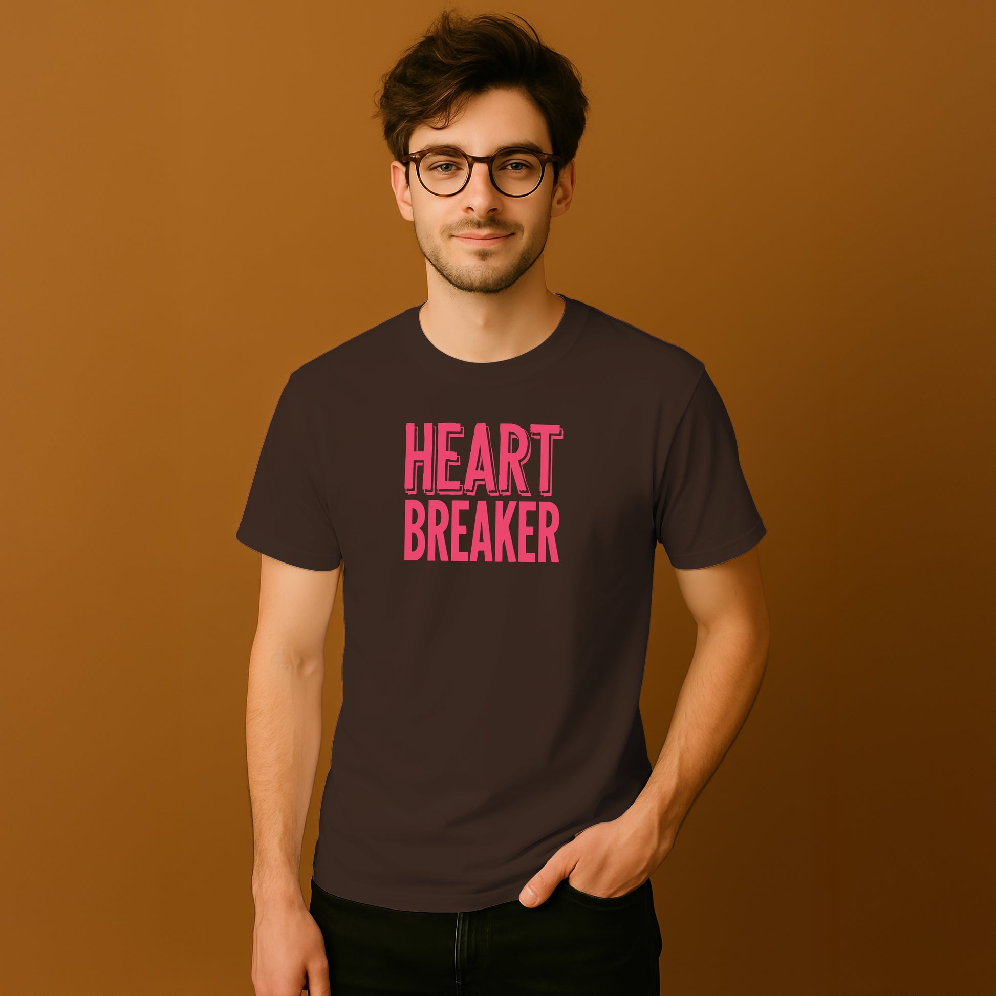 Heart Breaker T-Shirt with Bold Pink Lettering