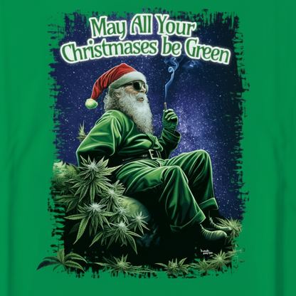 Green Santa T-Shirt close-up in green