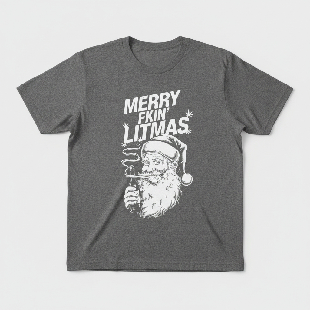 Litmas T-Shirt front view in graphite heather