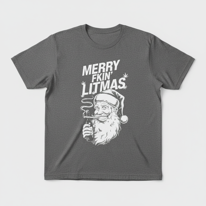 Litmas T-Shirt front view in graphite heather