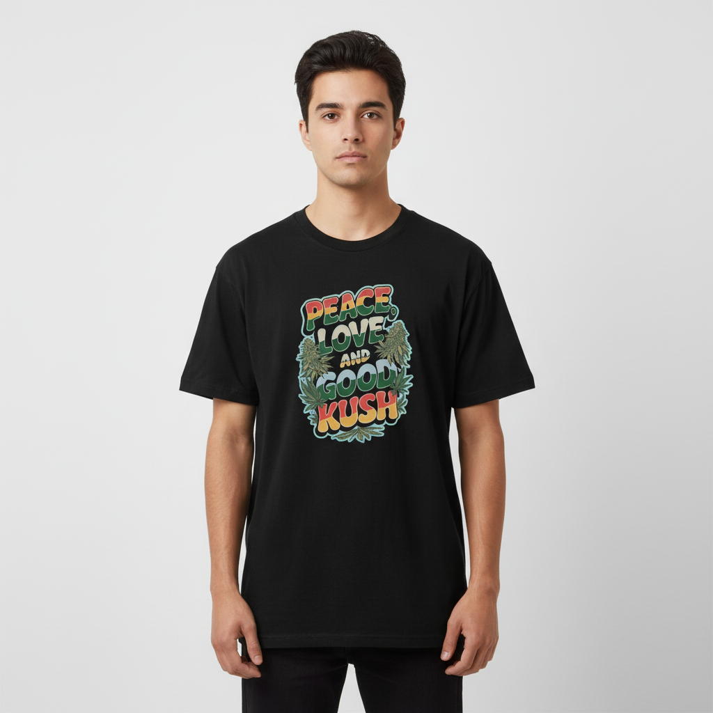 Male model 1 - Black t-shirt