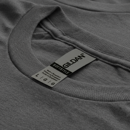 Merry Fkin' Litmas T-Shirt close-up in graphite heather