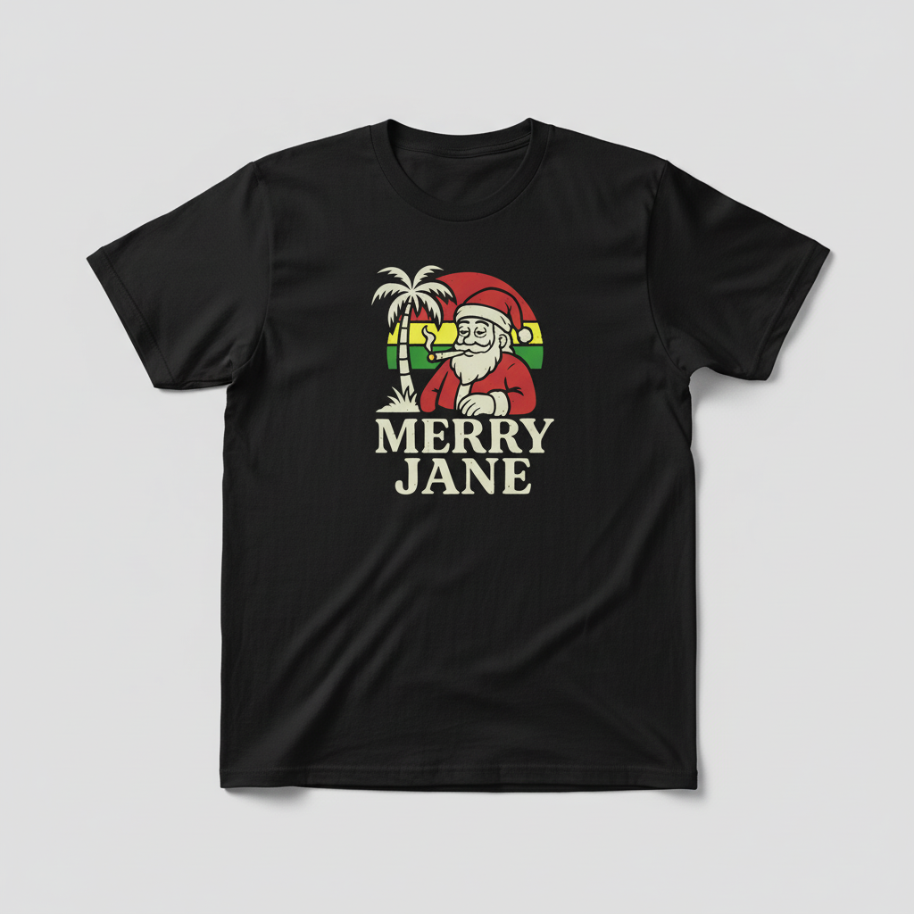 Merry Jane T-Shirt front view in black
